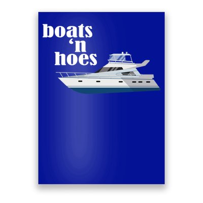 Boats N Hoes Funny Boating Poster