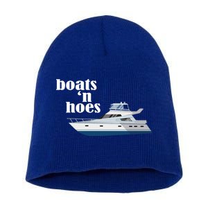 Boats N Hoes Funny Boating Short Acrylic Beanie