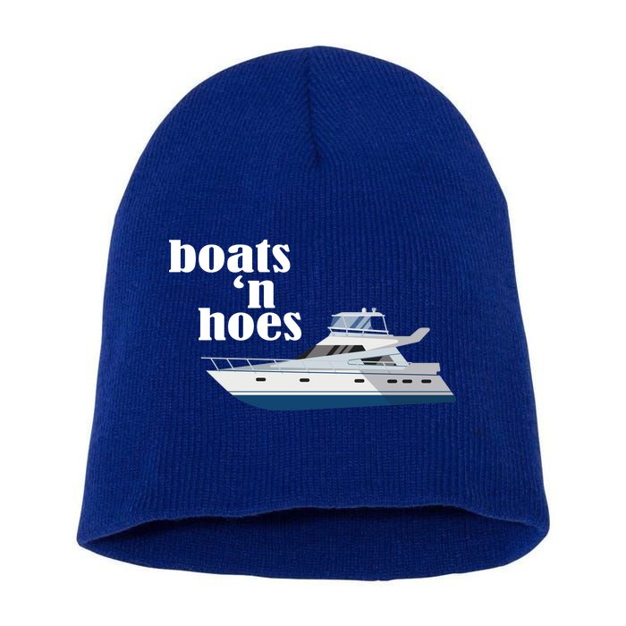 Boats N Hoes Funny Boating Short Acrylic Beanie