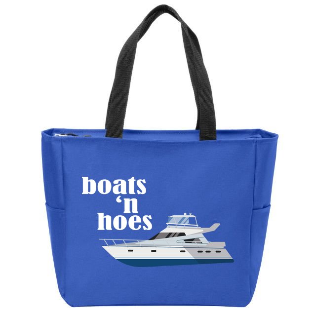 Boats N Hoes Funny Boating Zip Tote Bag