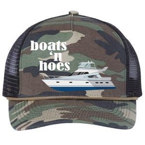 Boats N Hoes Funny Boating Retro Rope Trucker Hat Cap