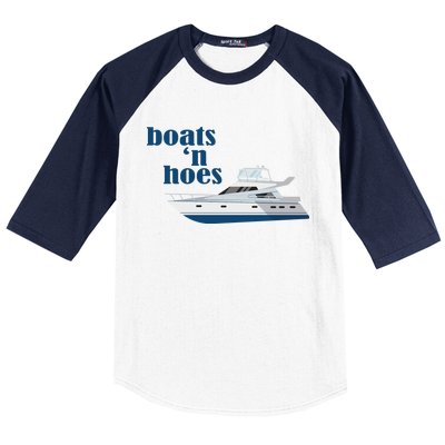 Boats N Hoes Funny Boating Baseball Sleeve Shirt