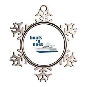 Boats N Hoes Funny Boating Metallic Star Ornament