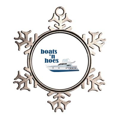 Boats N Hoes Funny Boating Metallic Star Ornament