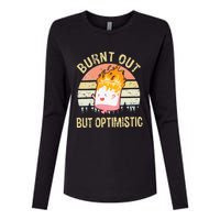 Burnt Out But Optimistic Retro Vintage Sunset Womens Cotton Relaxed Long Sleeve T-Shirt