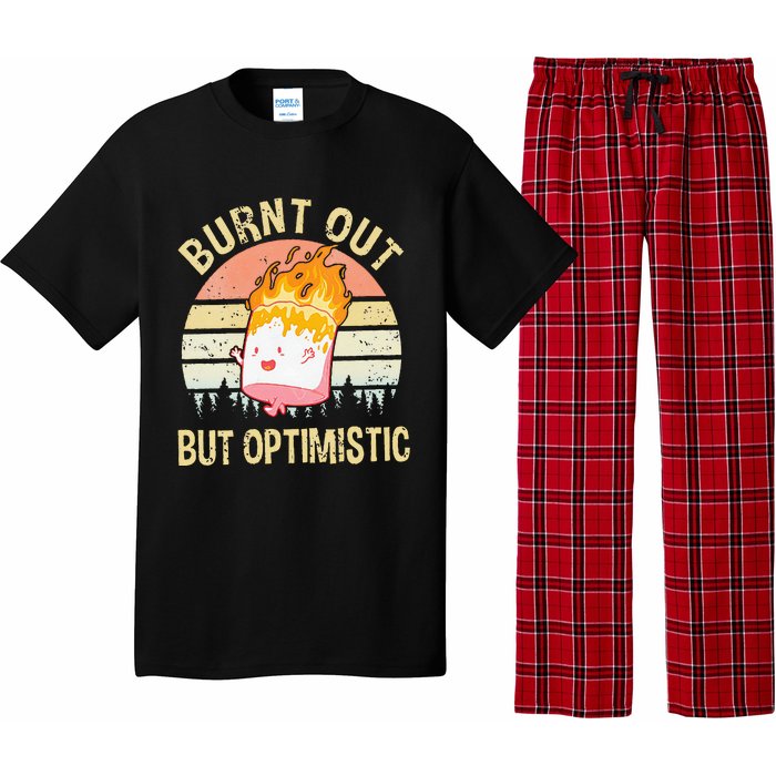 Burnt Out But Optimistic Retro Vintage Sunset Pajama Set