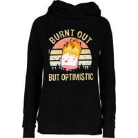 Burnt Out But Optimistic Retro Vintage Sunset Womens Funnel Neck Pullover Hood