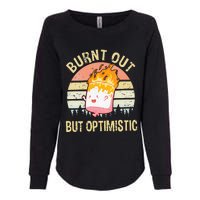 Burnt Out But Optimistic Retro Vintage Sunset Womens California Wash Sweatshirt