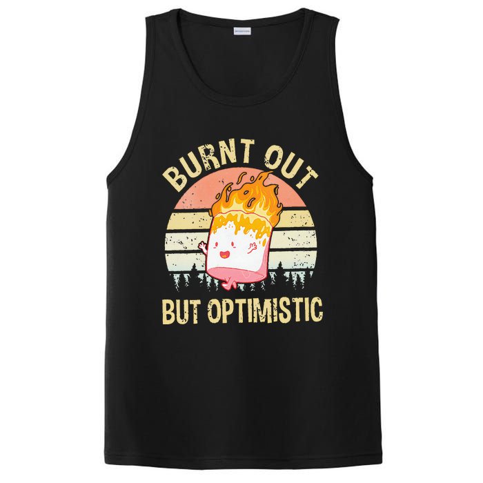 Burnt Out But Optimistic Retro Vintage Sunset PosiCharge Competitor Tank