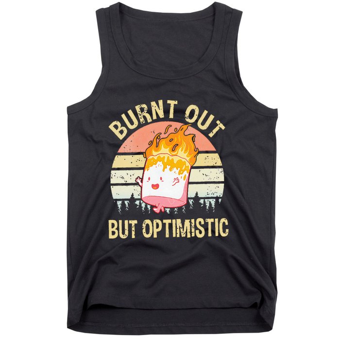 Burnt Out But Optimistic Retro Vintage Sunset Tank Top