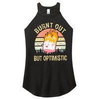 Burnt Out But Optimistic Retro Vintage Sunset Women's Perfect Tri Rocker Tank