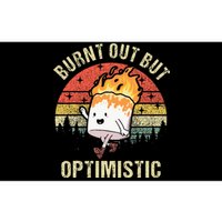 Burnt Out But Optimistic Funny Marshmallow For Camping Retro Bumper Sticker