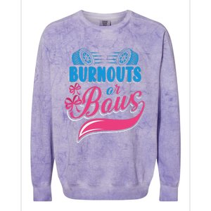 Burnouts Or Bows Gender Reveal Baby Party Announcement Colorblast Crewneck Sweatshirt