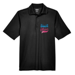 Burnouts Or Bows Gender Reveal Baby Party Announcement Men's Origin Performance Pique Polo