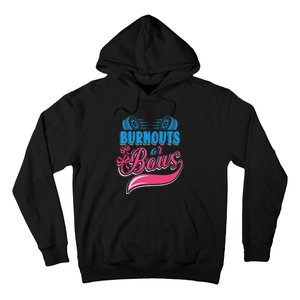 Burnouts Or Bows Gender Reveal Baby Party Announcement Hoodie