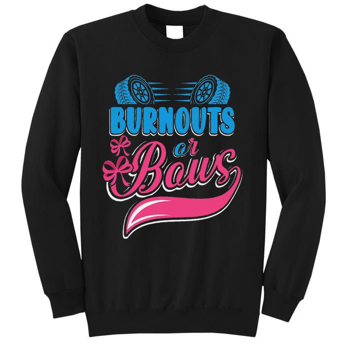 Burnouts Or Bows Gender Reveal Baby Party Announcement Sweatshirt