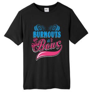 Burnouts Or Bows Gender Reveal Baby Party Announcement Tall Fusion ChromaSoft Performance T-Shirt