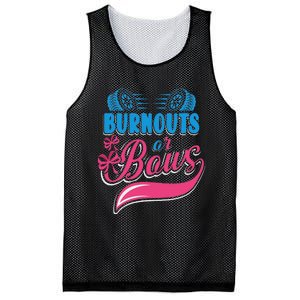 Burnouts Or Bows Gender Reveal Baby Party Announcement Mesh Reversible Basketball Jersey Tank