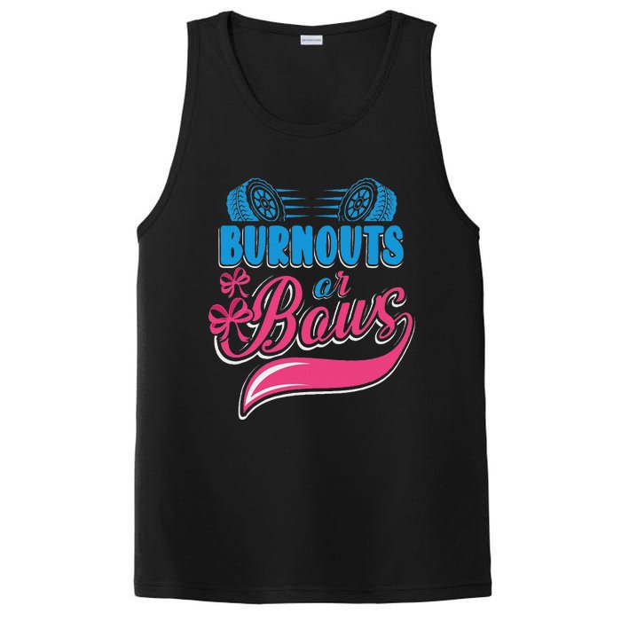 Burnouts Or Bows Gender Reveal Baby Party Announcement PosiCharge Competitor Tank