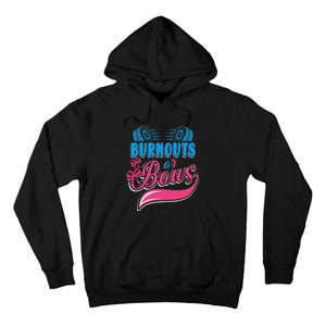 Burnouts Or Bows Gender Reveal Baby Party Announcement Tall Hoodie