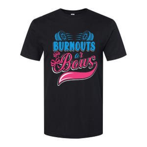 Burnouts Or Bows Gender Reveal Baby Party Announcement Softstyle CVC T-Shirt