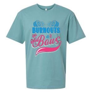 Burnouts Or Bows Gender Reveal Baby Party Announcement Sueded Cloud Jersey T-Shirt