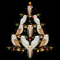 Barn Owl Bird Christmas Tree Gift Funny Christmas Barn Owl Gift Doggie Tank