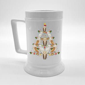 Barn Owl Bird Christmas Tree Gift Funny Christmas Barn Owl Gift Beer Stein