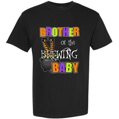 Brother Of Brewing Baby Halloween Theme Baby Shower Spooky Garment-Dyed Heavyweight T-Shirt