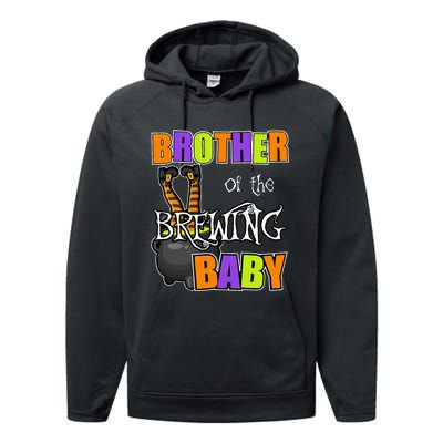 Brother Of Brewing Baby Halloween Theme Baby Shower Spooky Performance Fleece Hoodie