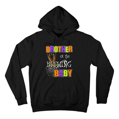 Brother Of Brewing Baby Halloween Theme Baby Shower Spooky Hoodie