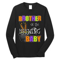 Brother Of Brewing Baby Halloween Theme Baby Shower Spooky Long Sleeve Shirt