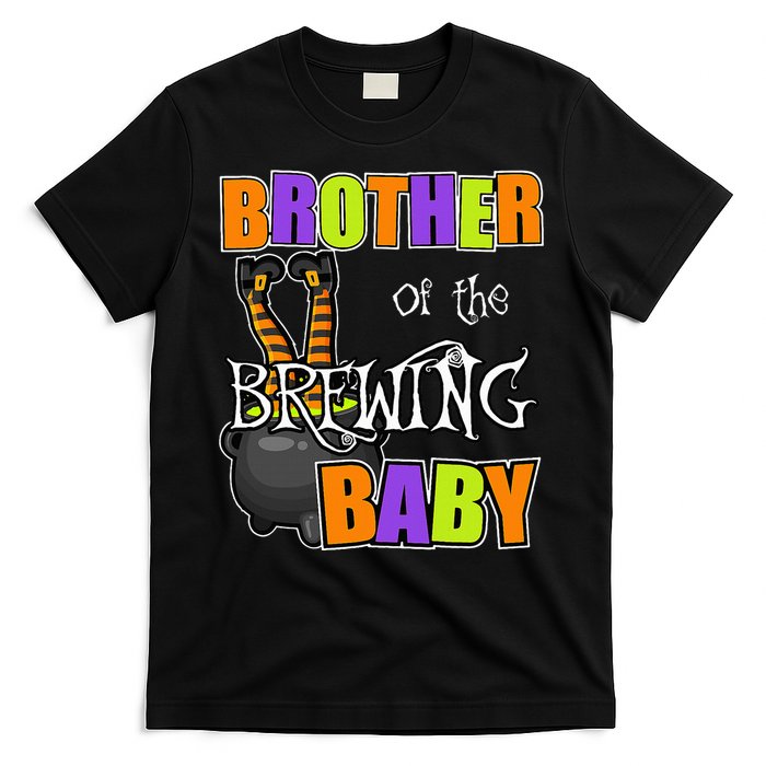 Brother Of Brewing Baby Halloween Theme Baby Shower Spooky T-Shirt