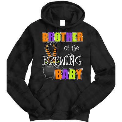 Brother Of Brewing Baby Halloween Theme Baby Shower Spooky Tie Dye Hoodie