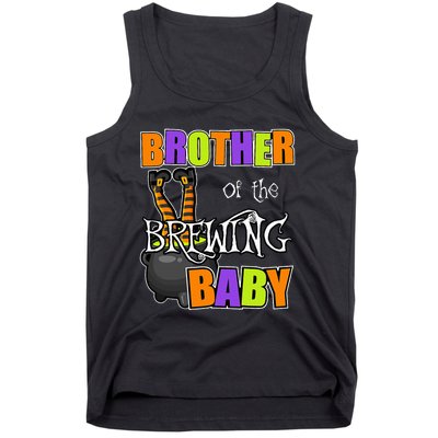 Brother Of Brewing Baby Halloween Theme Baby Shower Spooky Tank Top