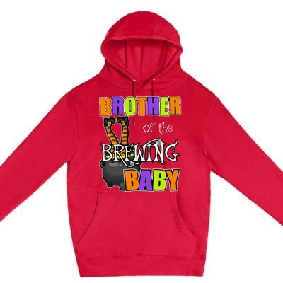 Brother Of Brewing Baby Halloween Theme Baby Shower Spooky Premium Pullover Hoodie