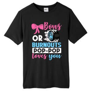 Burnouts or Bows Pop Pop loves you Gender Reveal party Baby Tall Fusion ChromaSoft Performance T-Shirt