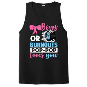 Burnouts or Bows Pop Pop loves you Gender Reveal party Baby PosiCharge Competitor Tank