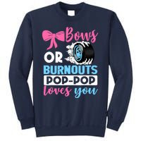 Burnouts or Bows Pop Pop loves you Gender Reveal party Baby Sweatshirt