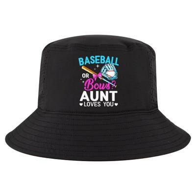 Baseball Or Bows Aunt Loves You Gender Reveal Cool Comfort Performance Bucket Hat