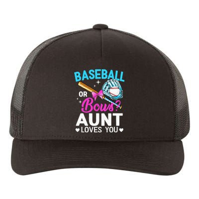 Baseball Or Bows Aunt Loves You Gender Reveal Yupoong Adult 5-Panel Trucker Hat