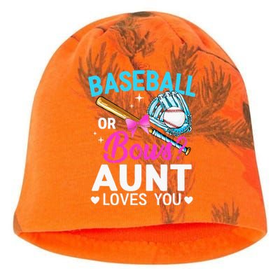 Baseball Or Bows Aunt Loves You Gender Reveal Kati - Camo Knit Beanie