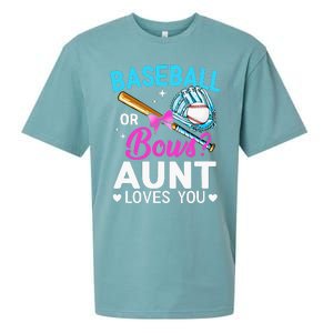 Baseball Or Bows Aunt Loves You Gender Reveal Sueded Cloud Jersey T-Shirt