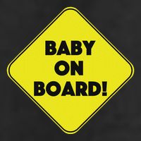 Baby On Board Sign Funny Pregnancy 7 Panel Mesh Trucker Snapback Hat