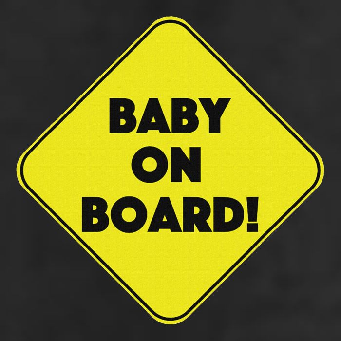 Baby On Board Sign Funny Pregnancy 7 Panel Mesh Trucker Snapback Hat