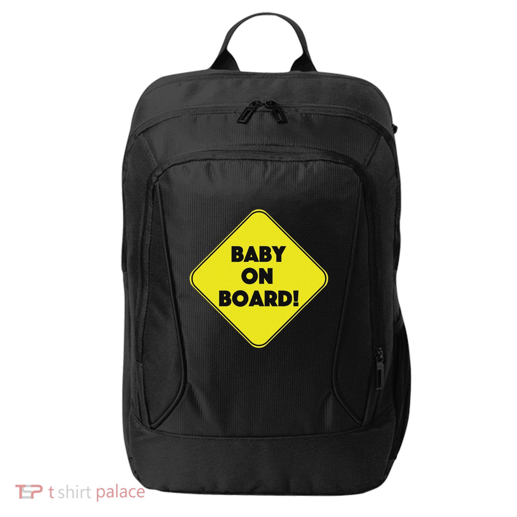Baby On Board Sign Funny Pregnancy City Backpack