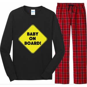 Baby On Board Sign Funny Pregnancy Long Sleeve Pajama Set