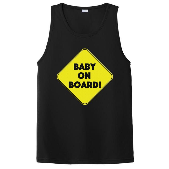 Baby On Board Sign Funny Pregnancy PosiCharge Competitor Tank