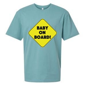 Baby On Board Sign Funny Pregnancy Sueded Cloud Jersey T-Shirt