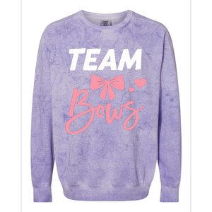 Burnouts Or Bows Team Boy Team Girl Gender Reveal Colorblast Crewneck Sweatshirt